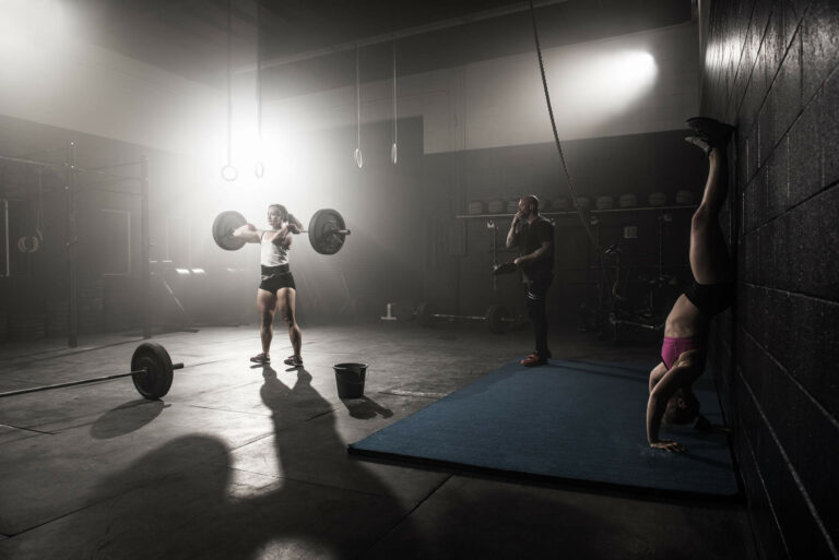 Group of people working out in gym